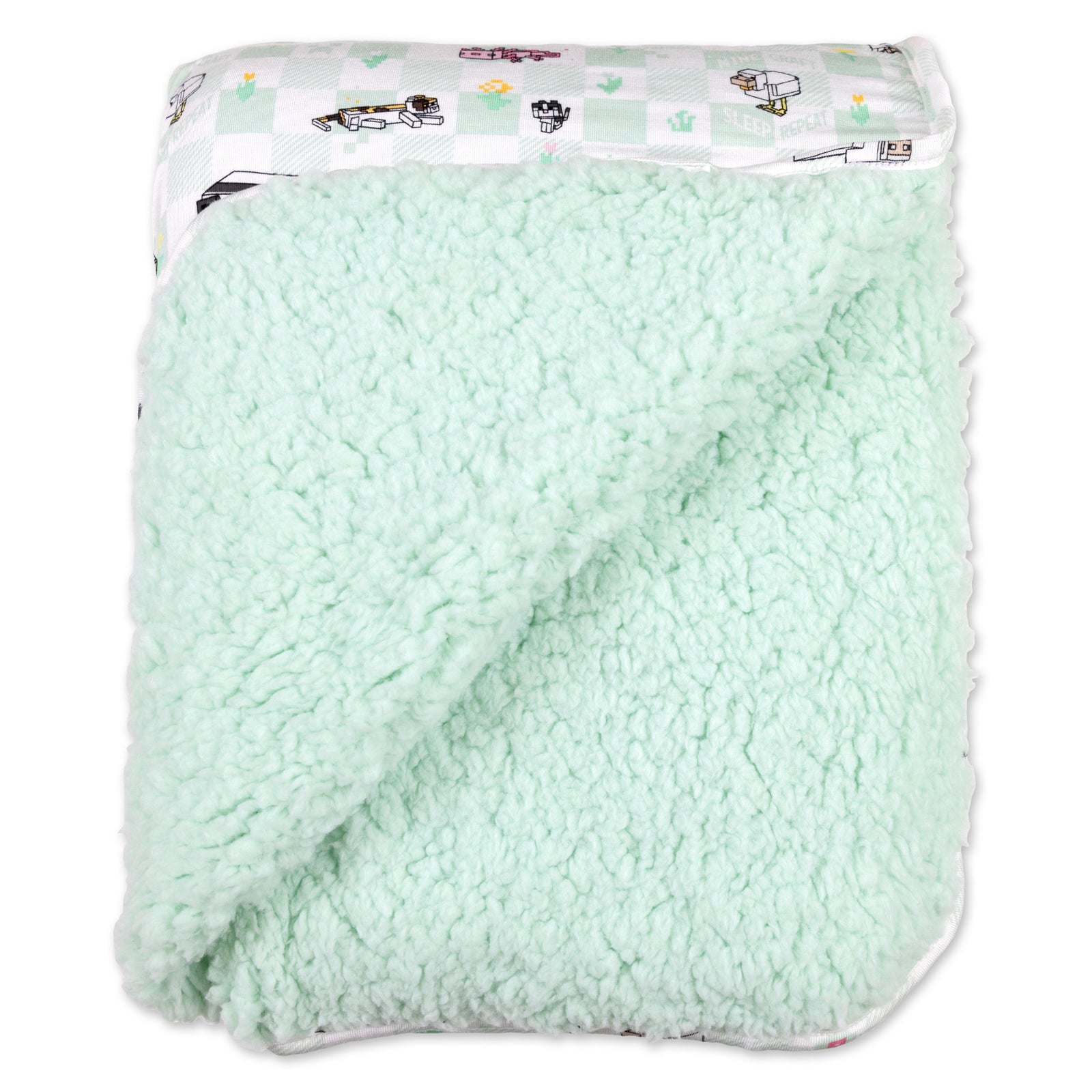 Minecraft Sleep Repeat Bamboo Sherpa Blanket