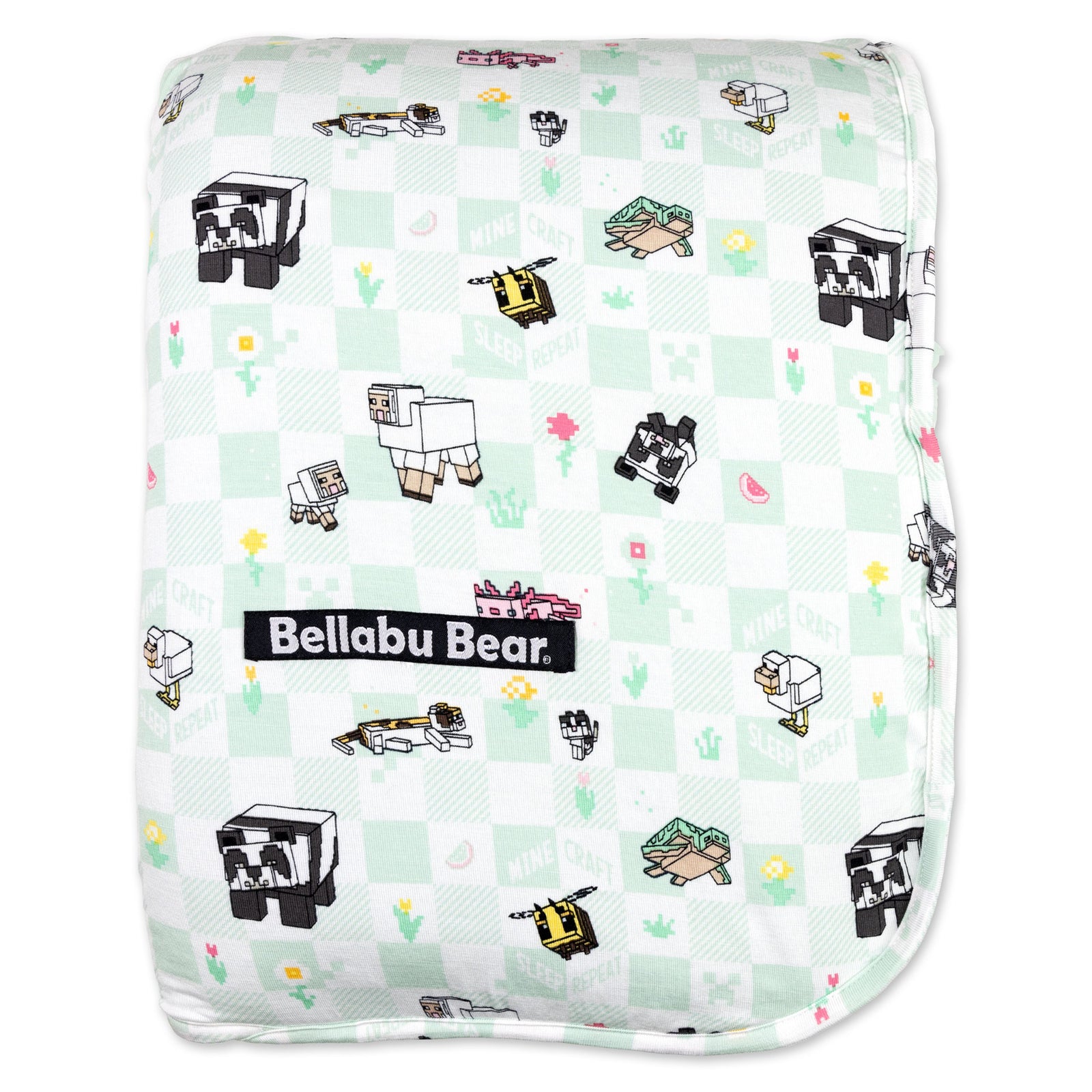 Minecraft Sleep Repeat Bamboo Sherpa Blanket