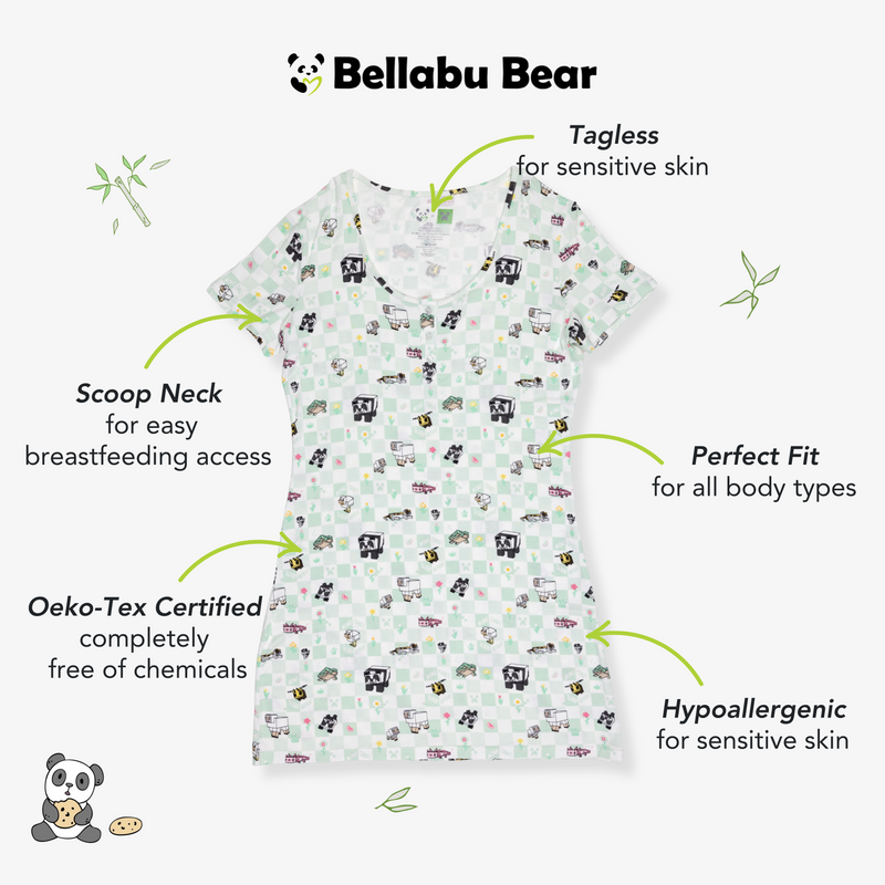 Minecraft: Sleep Repeat Bamboo Women's Nightgown