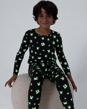 Minecraft: Creeper Halloween Bamboo Kids Pajamas