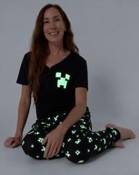 Minecraft: Creeper Halloween Bamboo Women's Pajama Set