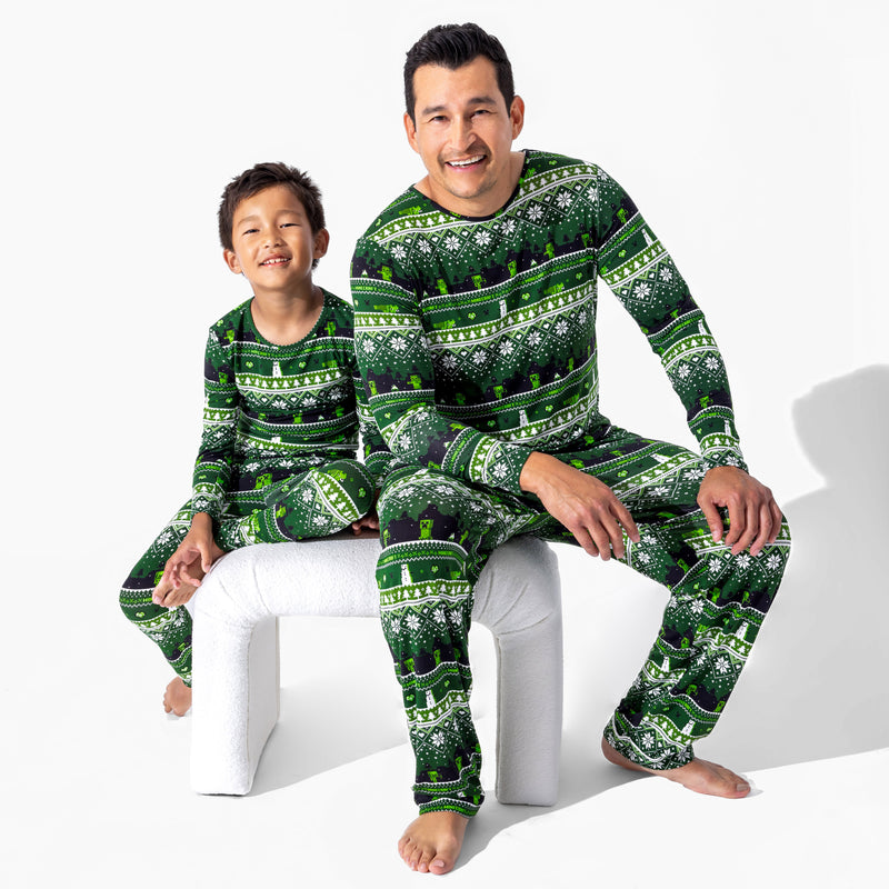 Minecraft: Creeper Holiday Bamboo Kids Pajamas