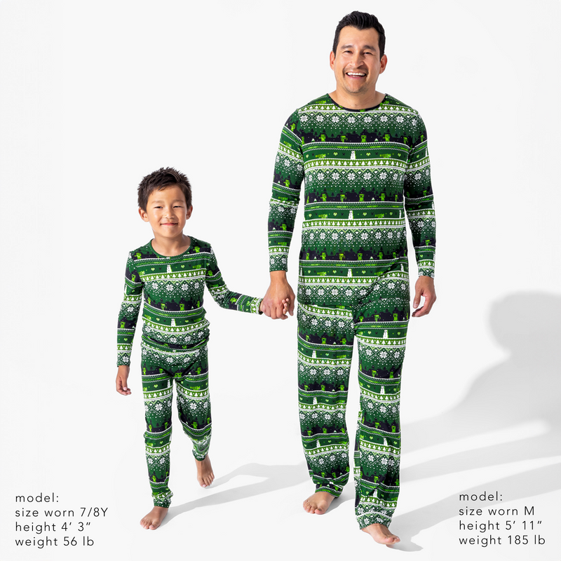 Minecraft Creeper Holiday Bamboo Men's Pajama Set