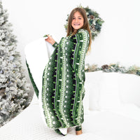 Minecraft Creeper Holiday Bamboo Sherpa Blanket