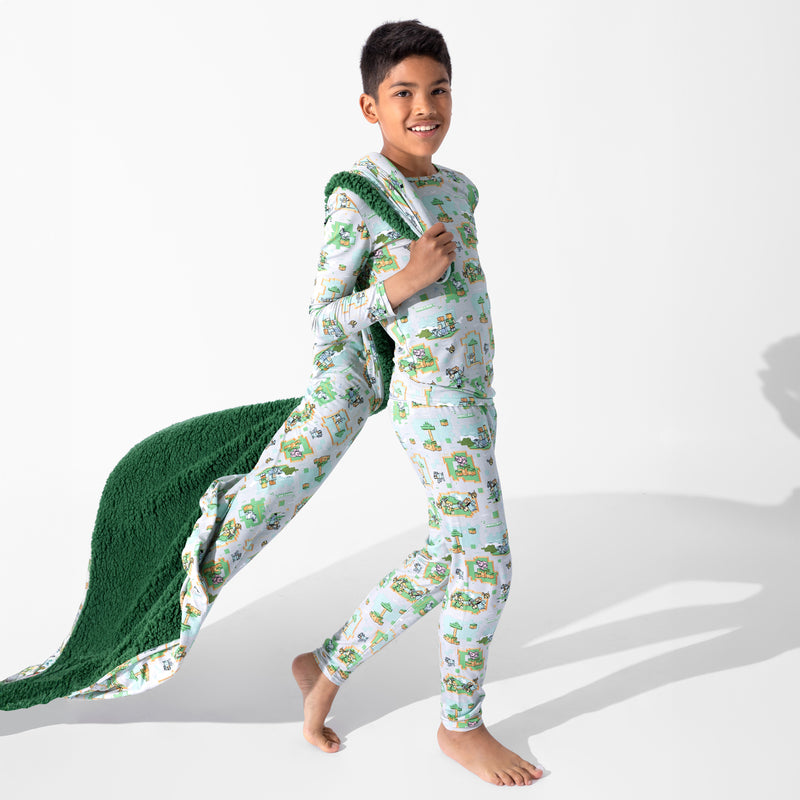 Minecraft Overworld Dreams Bamboo Sherpa Blanket