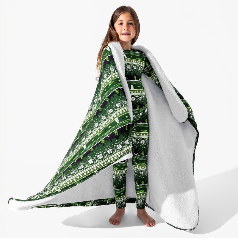 Minecraft: Creeper Holiday Bamboo Kids Pajamas