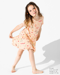 Minecraft: Summer Vibes Bamboo Girls' Short Sleeve Dress