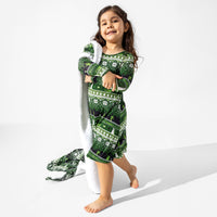 Minecraft Creeper Holiday Bamboo Girls' Long Sleeve Dress