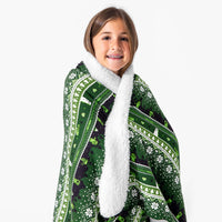 Minecraft Creeper Holiday Bamboo Sherpa Blanket