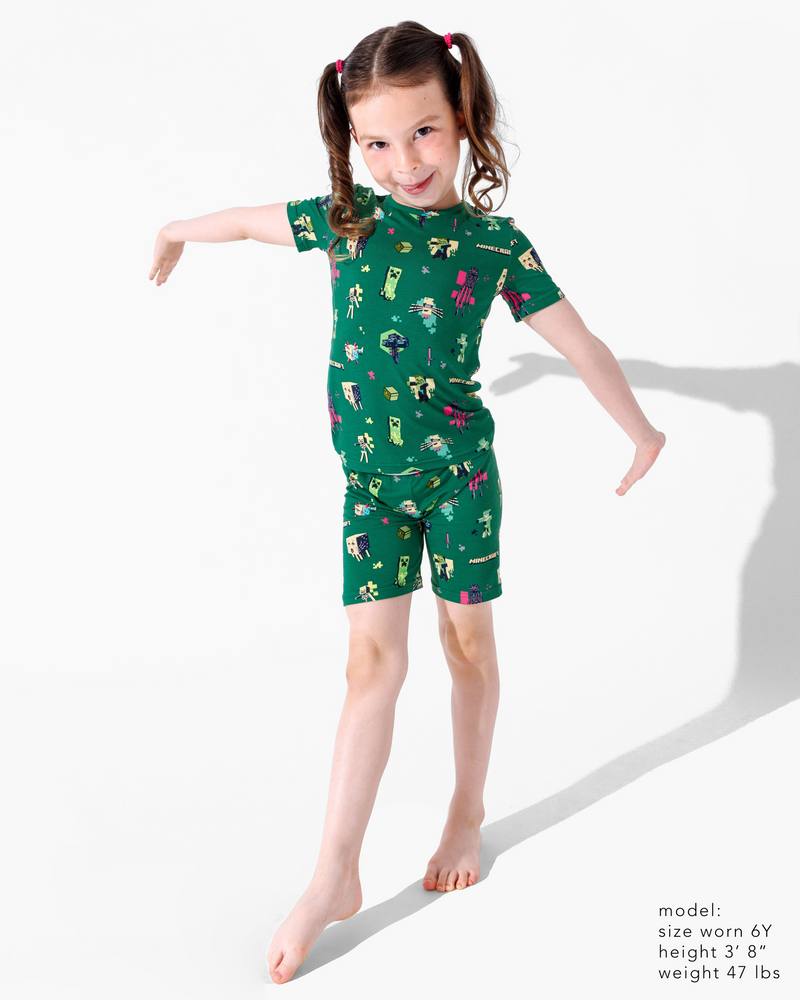 Minecraft: Midnight Mobs Bamboo Kids Pajama Short Set