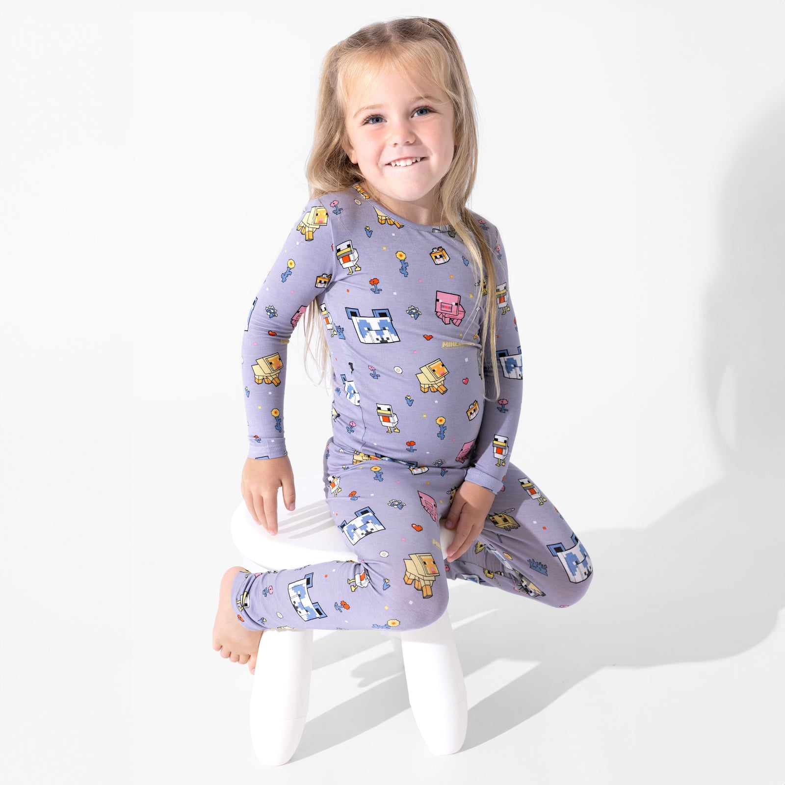 Minecraft Pixel Pals Bamboo Kids Pajamas