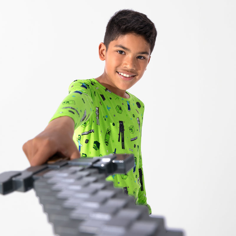Minecraft Mob Squad Bamboo Kids Pajamas