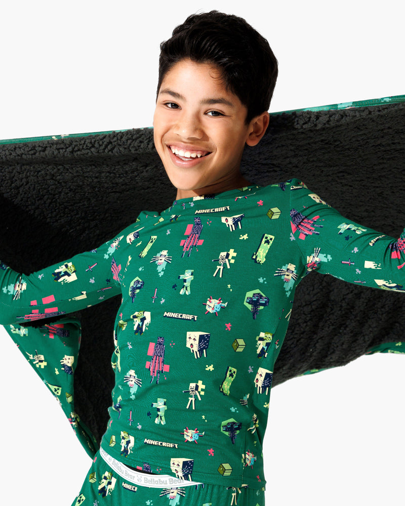 Minecraft: Midnight Mobs Bamboo Kids Pajamas