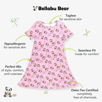 Despicable Me 4: Minions Always Popping Bamboo Girls' Short Sleeve Dress