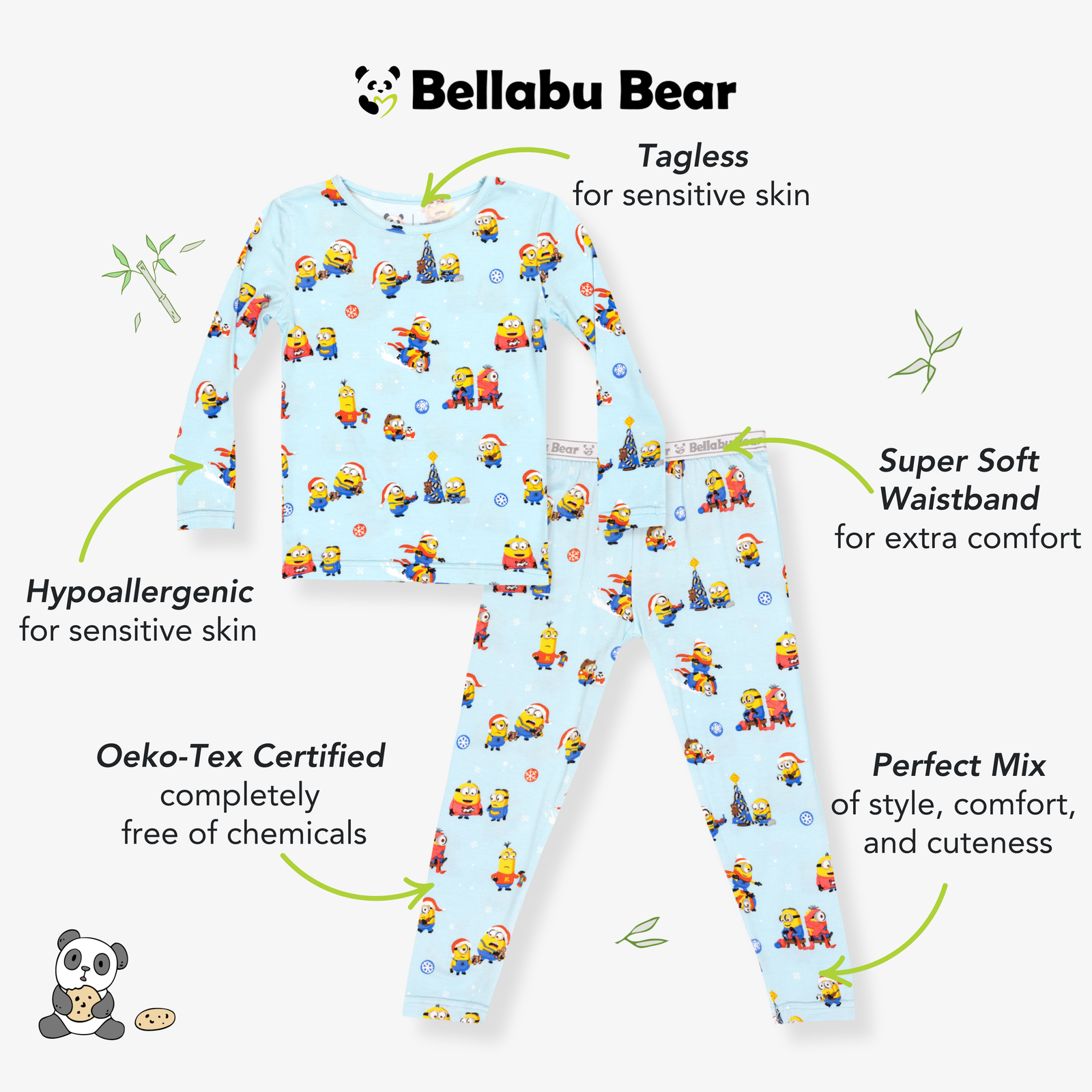 Merry Minions Holiday Bamboo Kids Pajamas