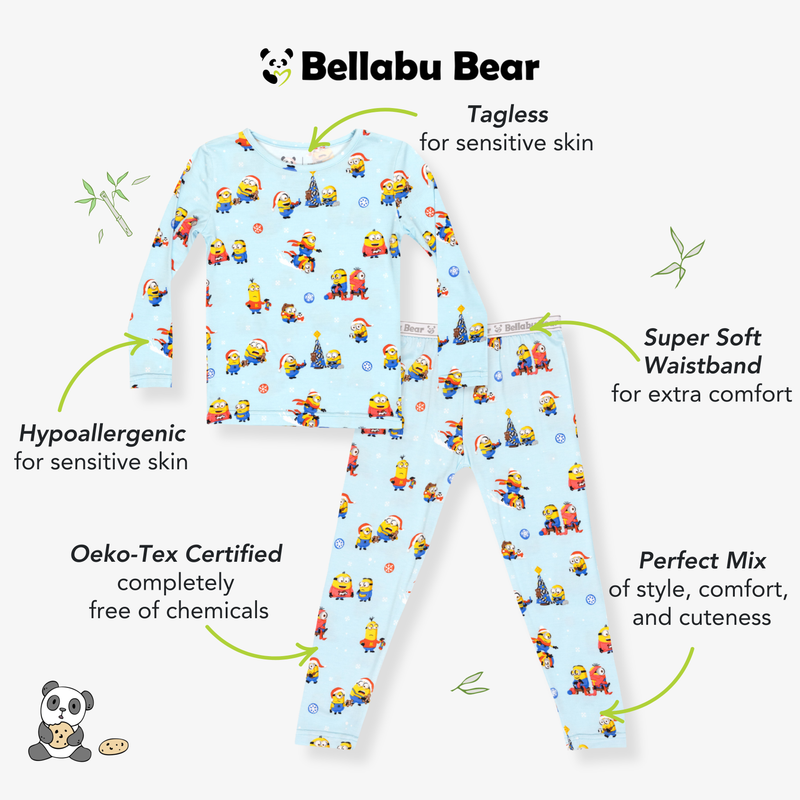 Merry Minions Holiday Bamboo Kids Pajamas