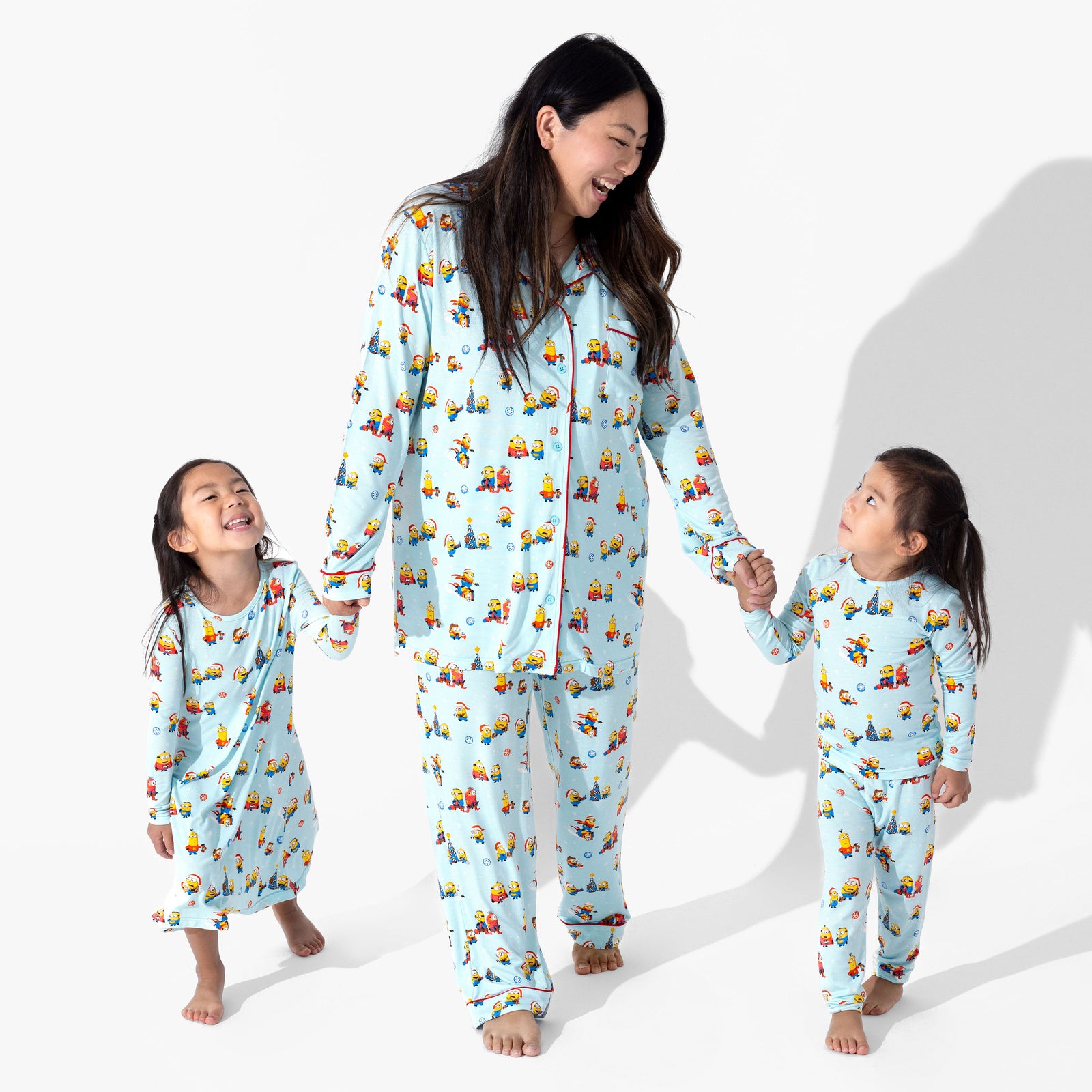 Merry Minions Holiday Bamboo Girls' Long Sleeve Dress