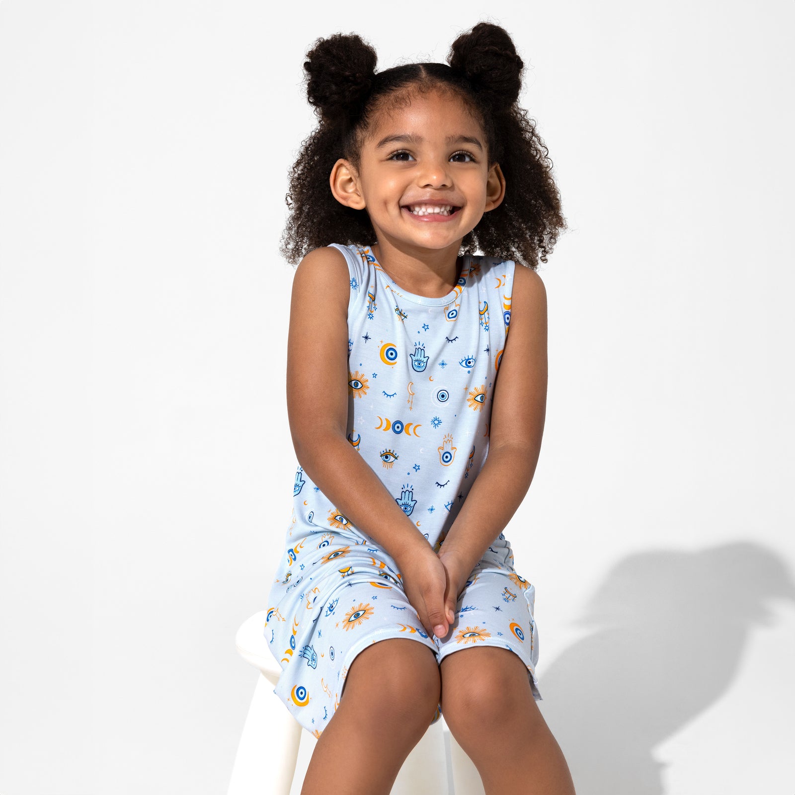 The Eye Blue Bamboo Girls' Sleeveless Dress