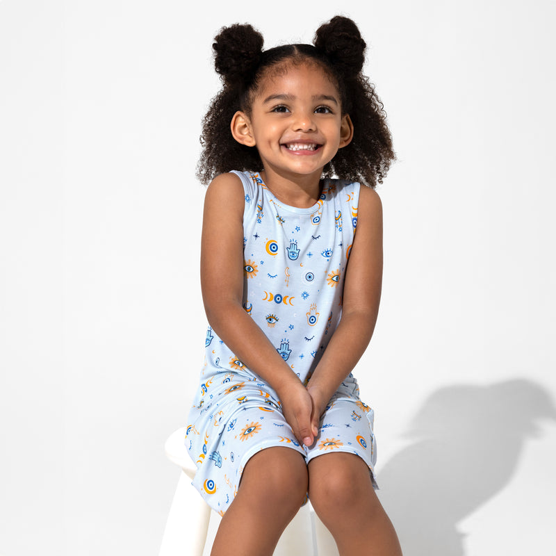 The Eye Blue Bamboo Girls' Sleeveless Dress