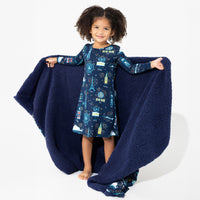 New Year's Worldwide Countdown Bamboo Girls' Long Sleeve Dress