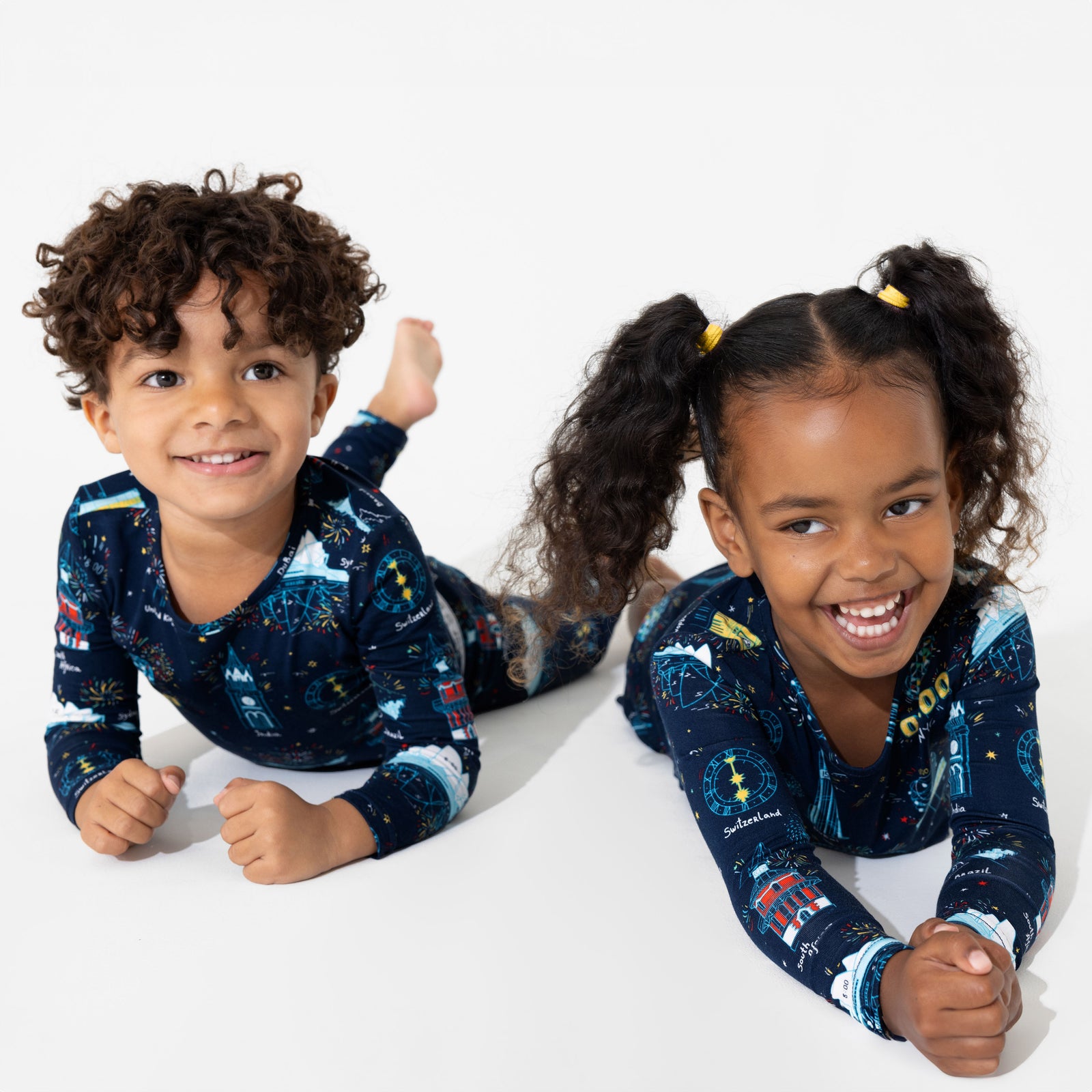 New Year's Worldwide Countdown Bamboo Kids Pajamas