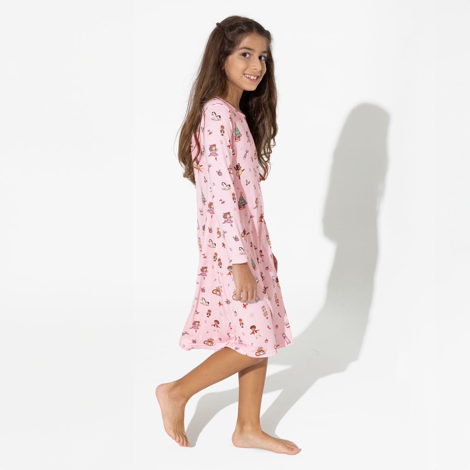 nutcracker dress women The Sequin Mini 95% Polyester + 5% Spandex Nutcracker Pink Bamboo Girls' Dress: