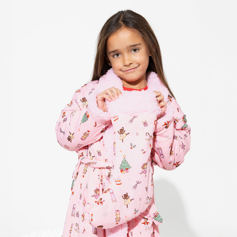 Nutcracker Pink Bamboo Sherpa Christmas Stocking