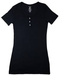 Obsidian Black Bamboo Women's Nightgown