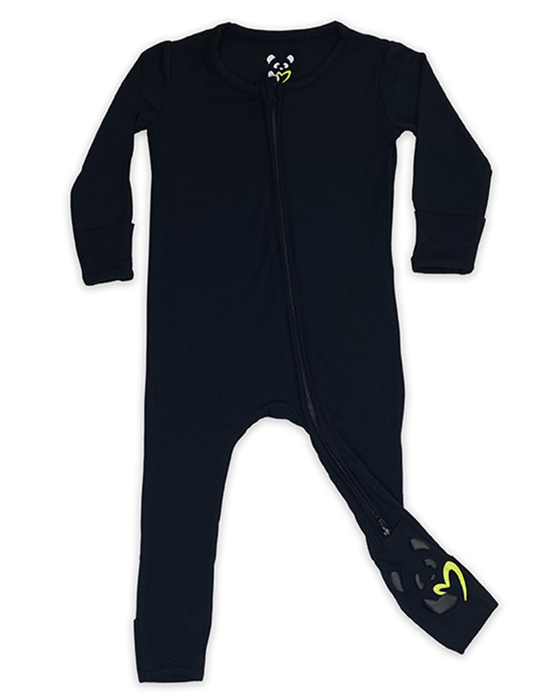 Obsidian Black Bamboo Convertible Footie