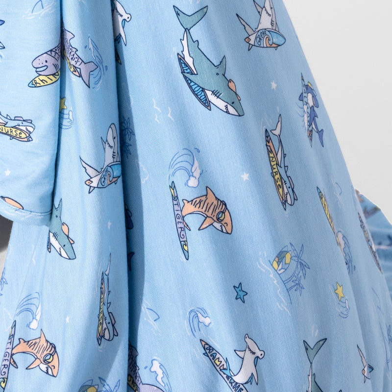 Shark School Bamboo Blanket
