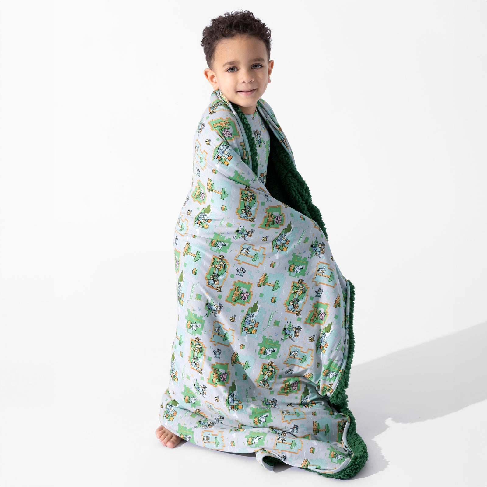 Minecraft Overworld Dreams Bamboo Sherpa Blanket