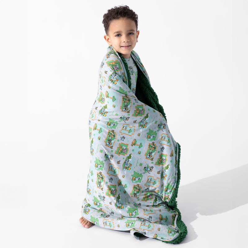 Minecraft Overworld Dreams Bamboo Sherpa Blanket
