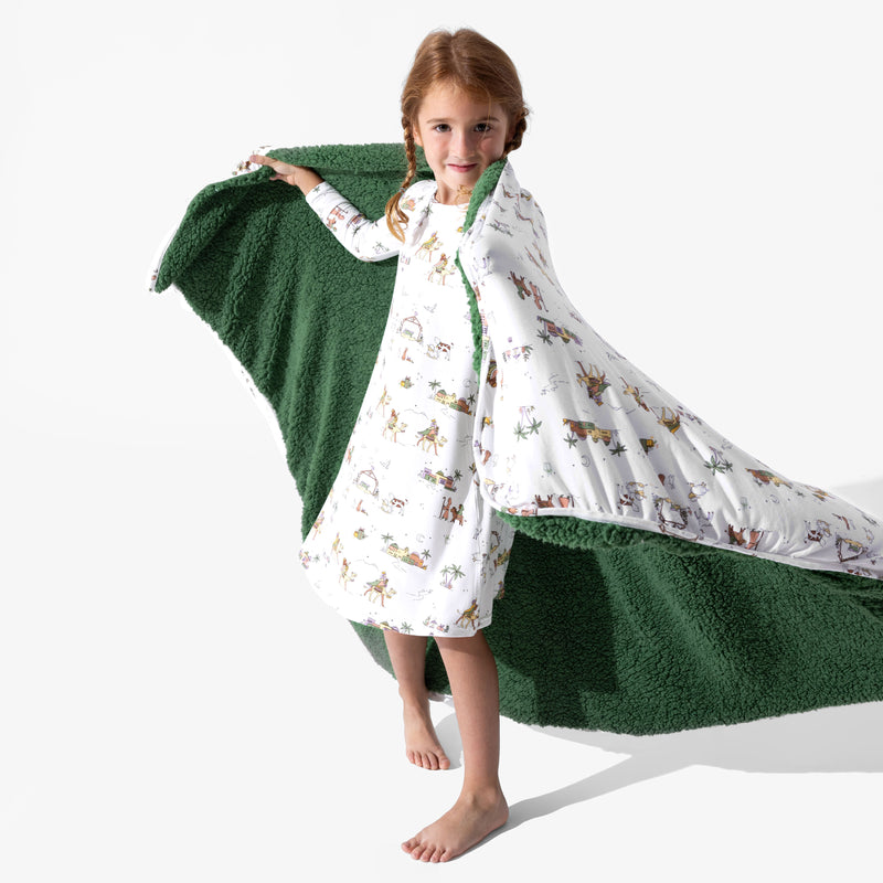 Holy Night Bamboo Girls' Long Sleeve Dress