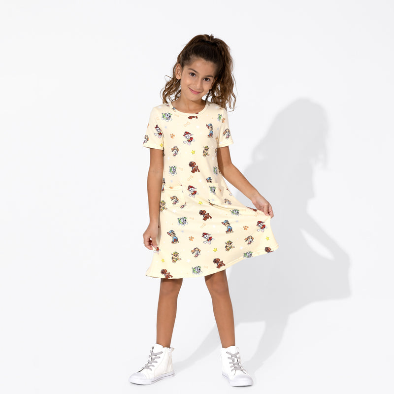 PAW Patrol: Classic Bamboo Terry Daywear Girls' Short Sleeve Dress