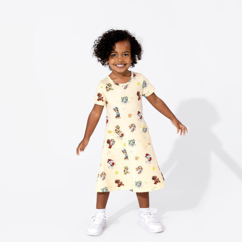 PAW Patrol: Classic Bamboo Terry Daywear Girls' Short Sleeve Dress