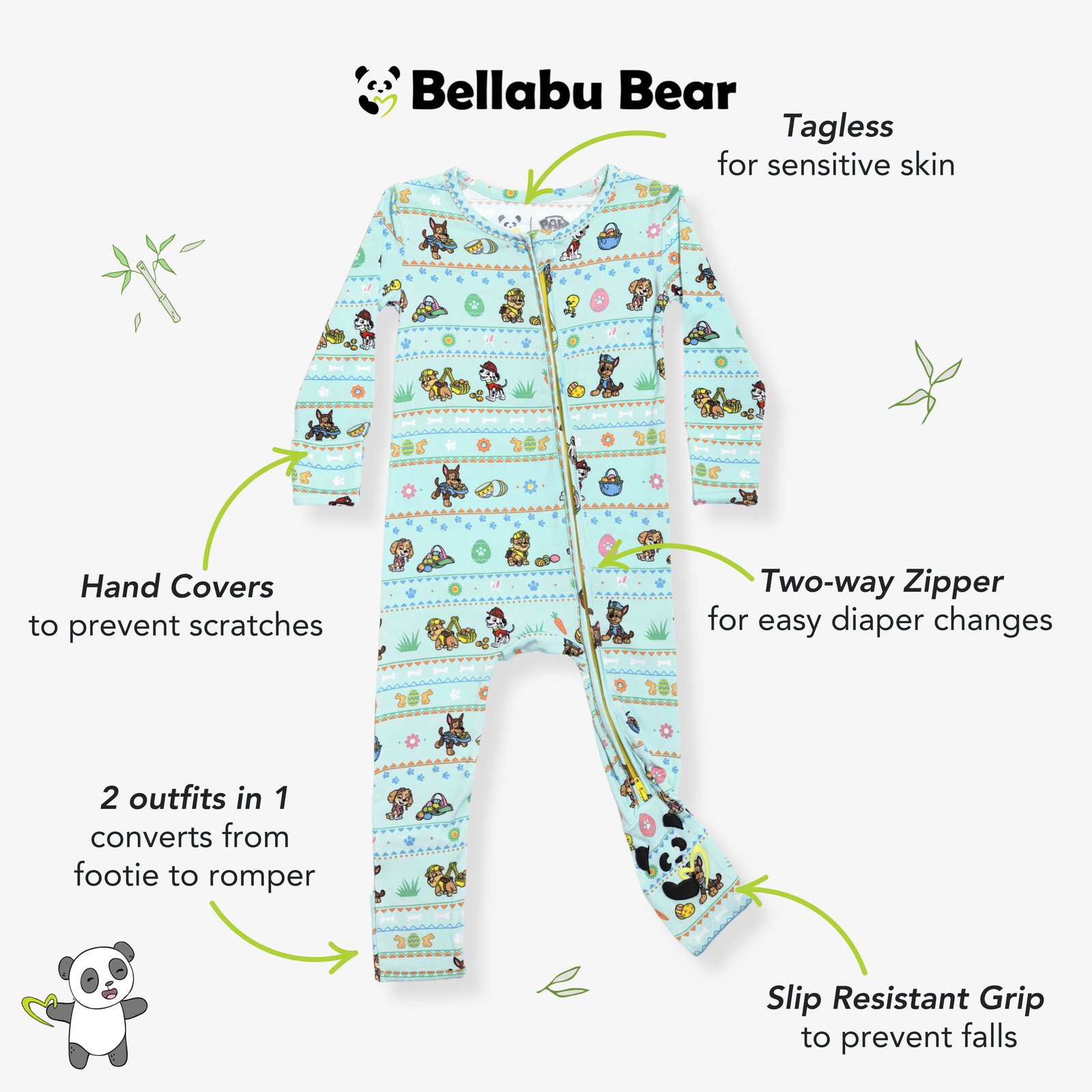 PAW Patrol: Easter Bamboo Convertible Footie