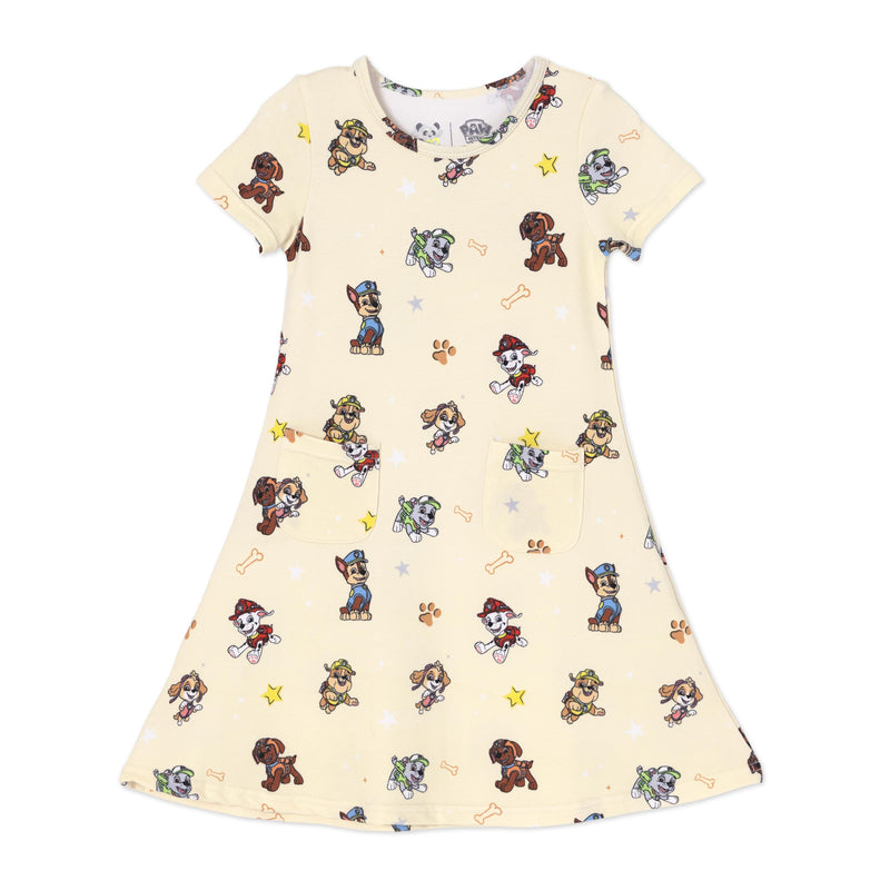 PAW Patrol: Classic Bamboo Terry Daywear Girls' Short Sleeve Dress