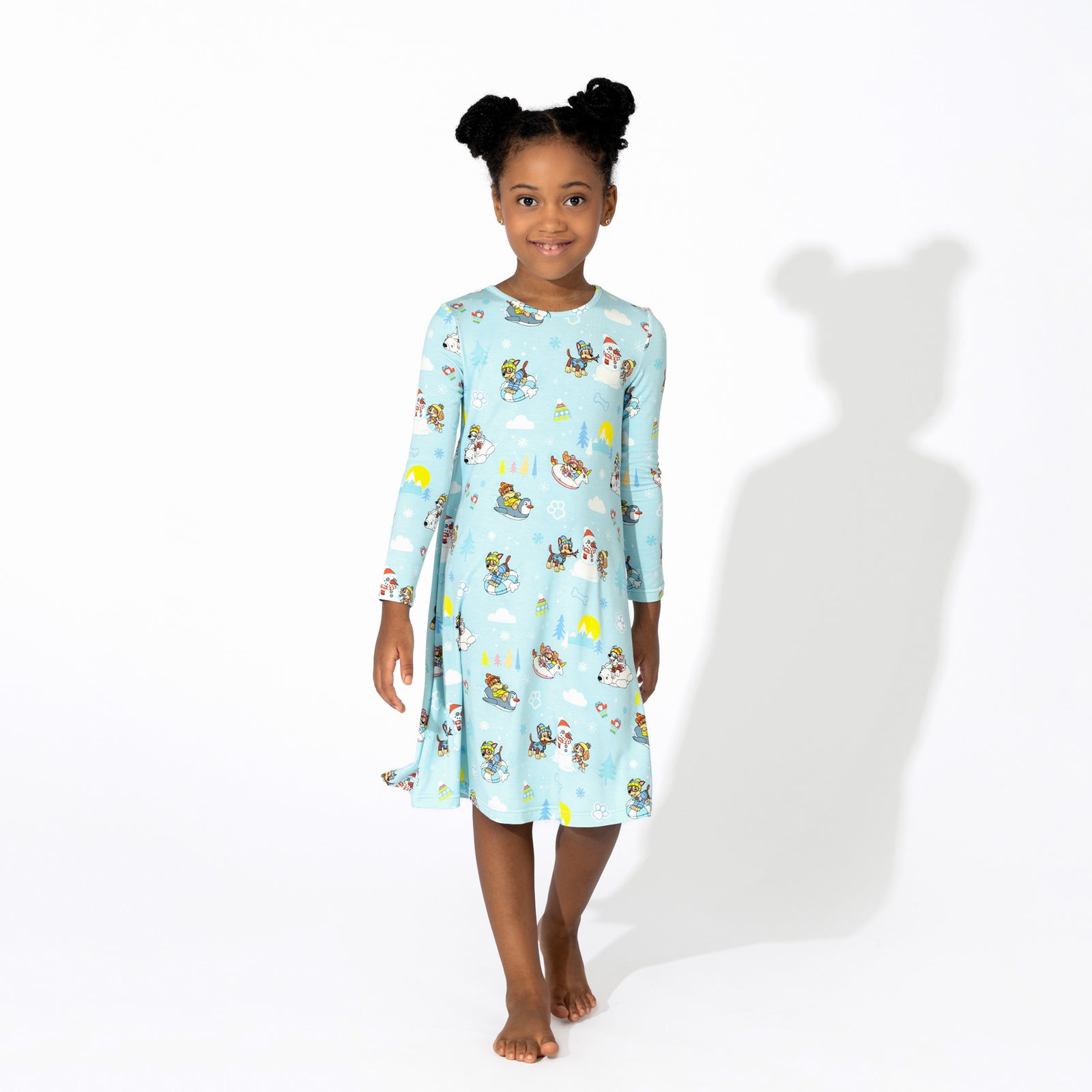 PAW Patrol Holiday Magic: Girls' Winter Bamboo Dress - Bellabu Bear PAW Patrol Holiday Magic: Girls' Winter Bamboo Dress - Bellabu Bear