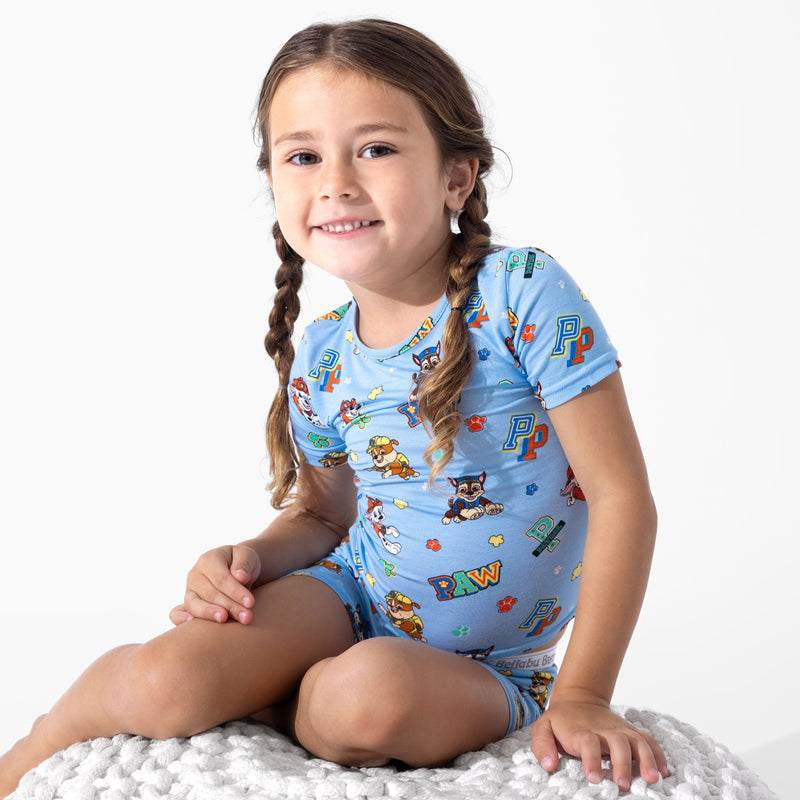 PAW Patrol: Varsity Blue Bamboo Kids Pajama Short Set