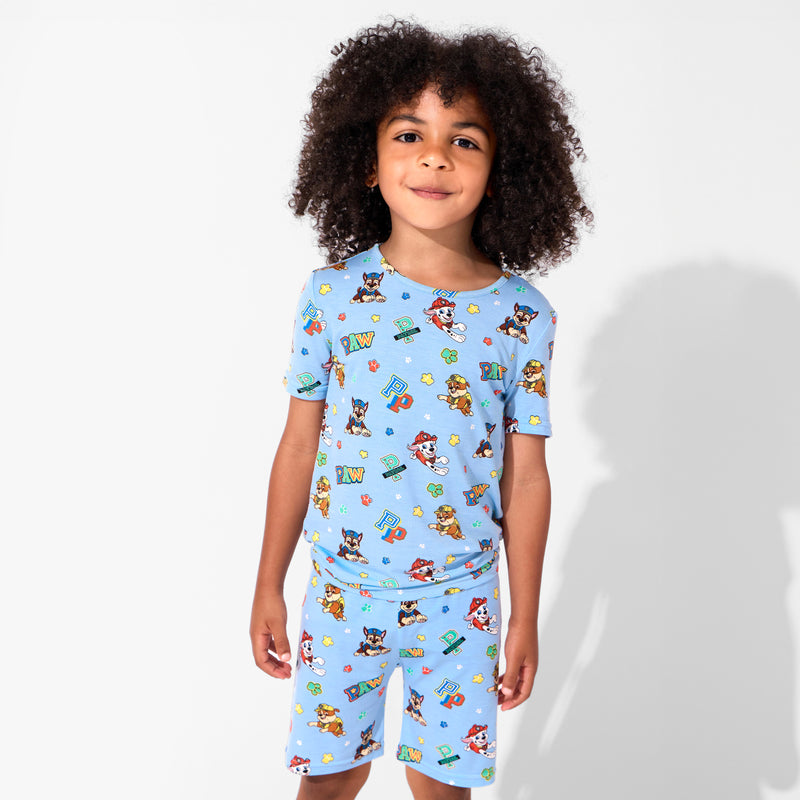 PAW Patrol: Varsity Blue Bamboo Kids Pajama Short Set
