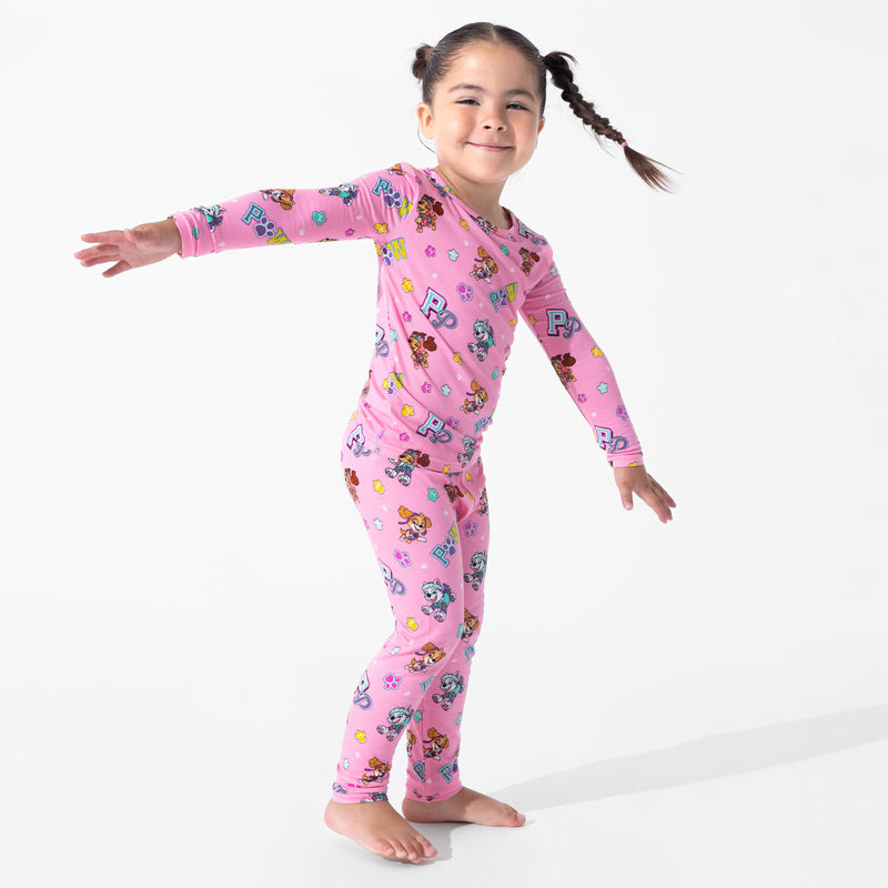 PAW Patrol: Varsity Pink Bamboo Kids Pajamas