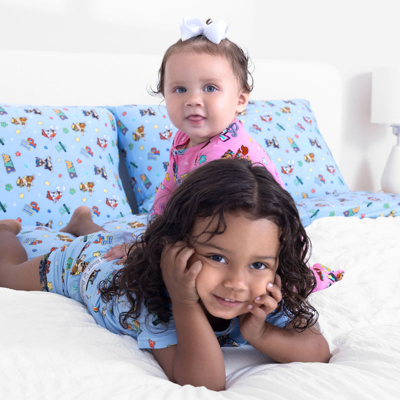 PAW Patrol: Varsity Blue Bamboo Kids Pajama Short Set
