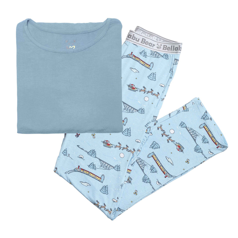Winter Train Bamboo Men's Pajama Set
