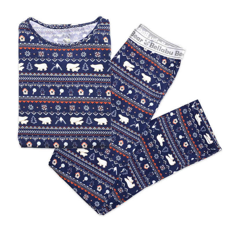 Polar Isle Blue Bamboo Men's Pajama Set