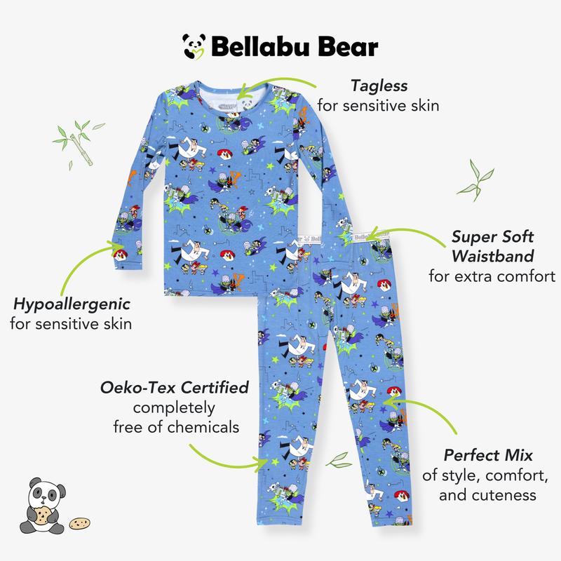Powerpuff Girls Mojo Jojo Showdown Bamboo Kids Pajamas