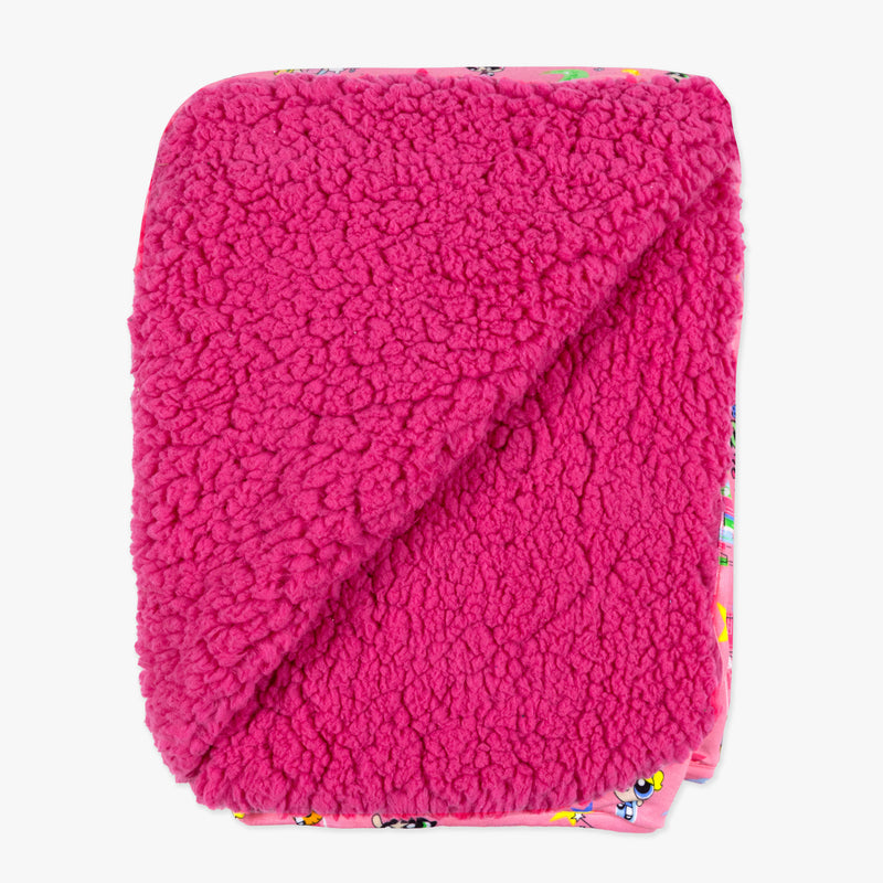 Powerpuff Girls Saving Bedtime Bamboo Sherpa Blanket