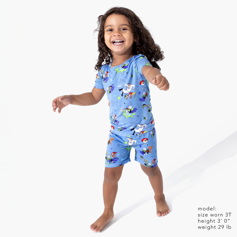Powerpuff Girls Mojo Jojo Showdown Bamboo Kids Pajama Short Set