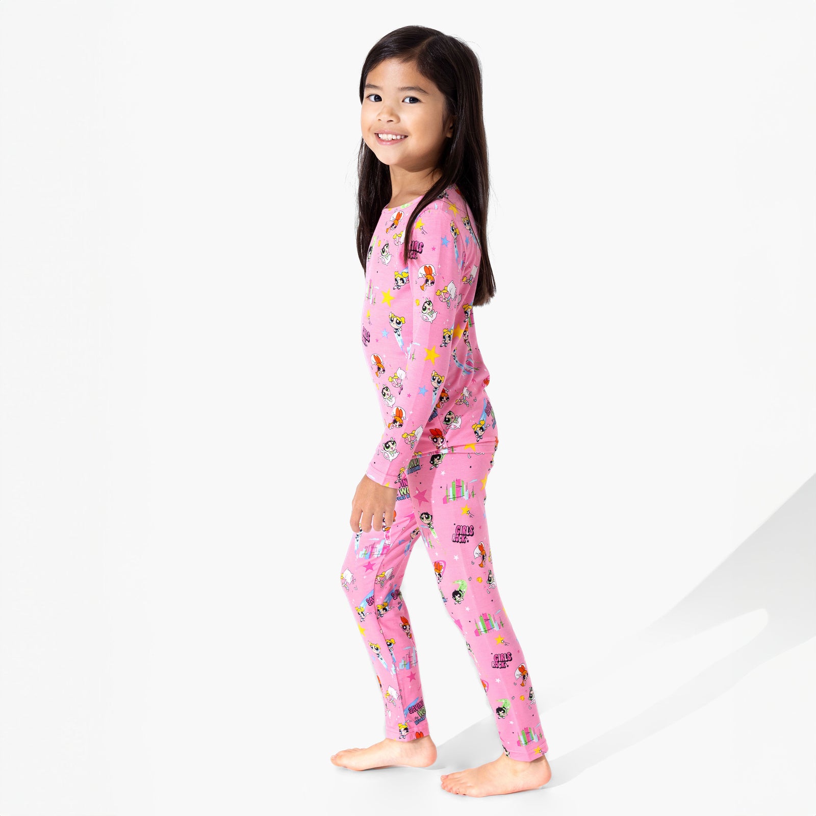 Powerpuff Girls Saving Bedtime Bamboo Kids Pajamas