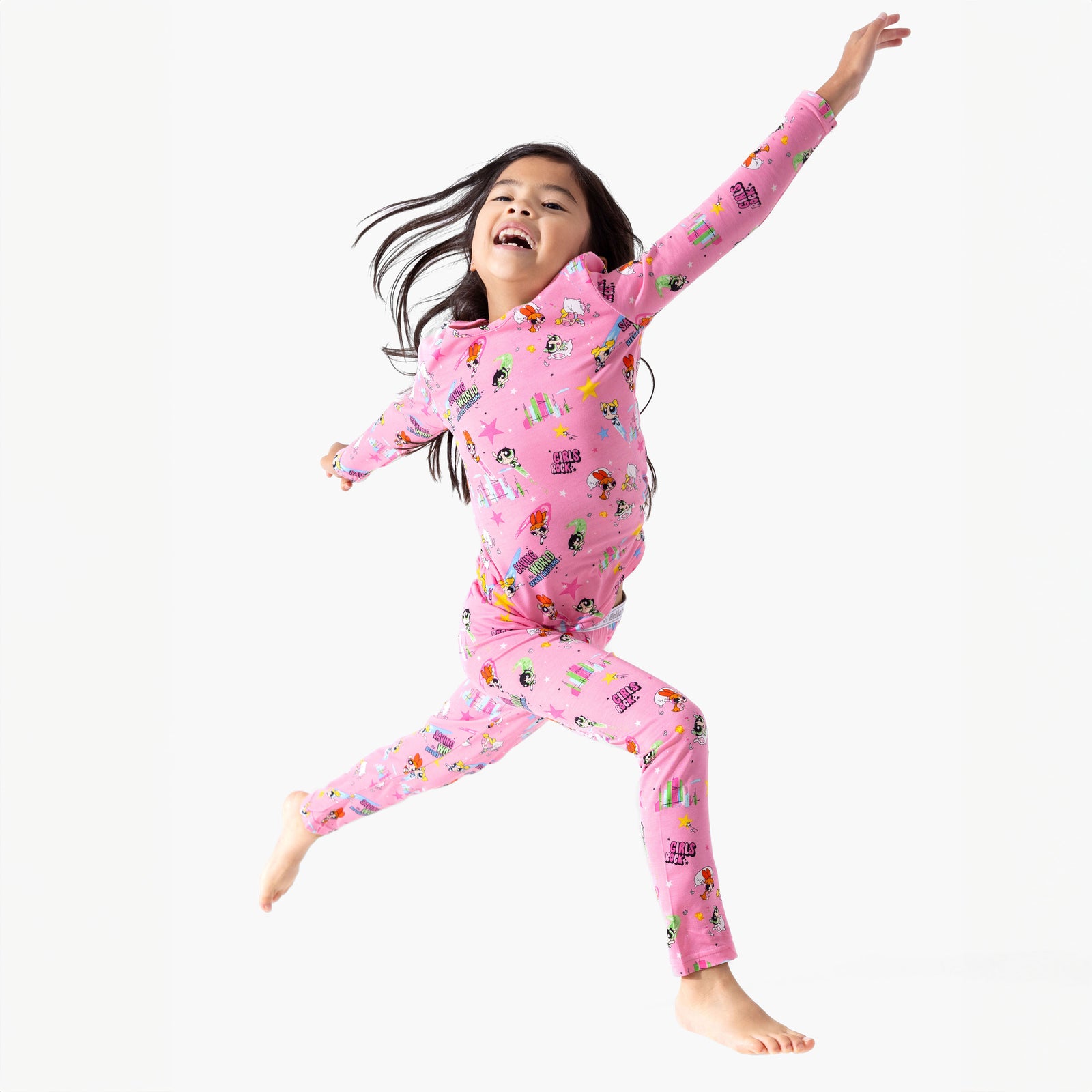 Powerpuff Girls Saving Bedtime Bamboo Kids Pajamas
