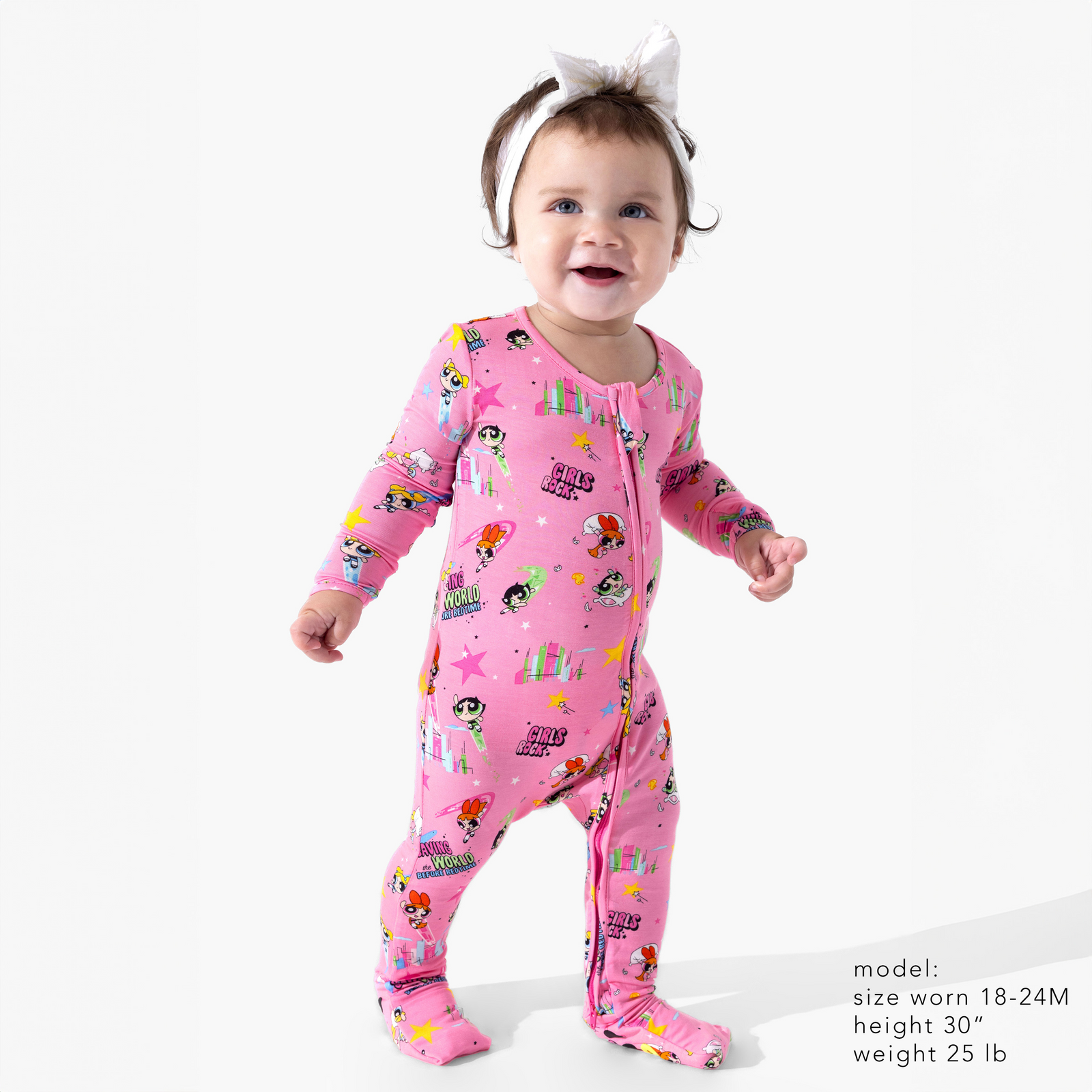 Powerpuff Girls Saving Bedtime Bamboo Convertible Footie